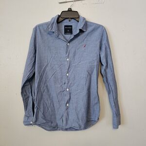 Nautica Blue Button Down Shirt